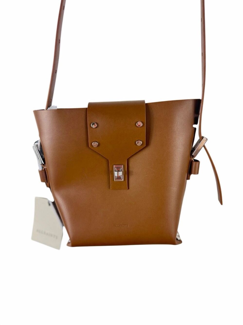 NWT AllSaints Miro Crossbody Bag- Sepia Brown